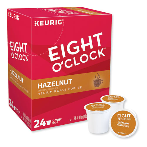 Image of Eight O'Clock Hazelnut Coffee K-Cups, 96/Carton