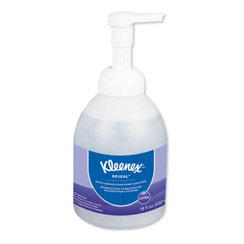 Kleenex® Reveal Ultra Moisturizing Foam Hand Sanitizer, 18 oz Bottle, Fragrance-Free