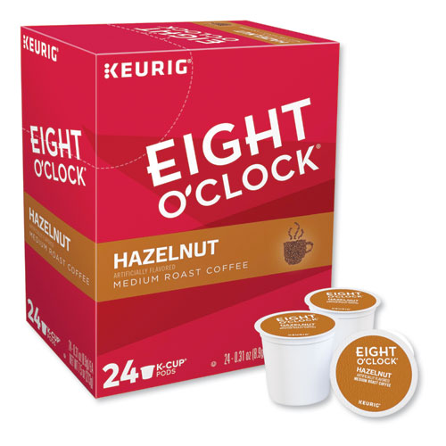 Image of Eight O'Clock Hazelnut Coffee K-Cups, 24/Box