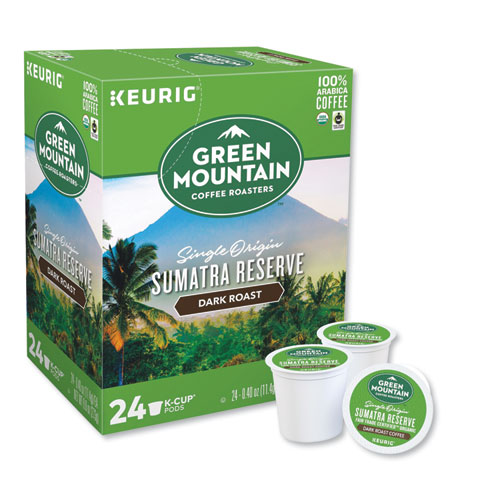 Fair Trade Organic Sumatran Extra Bold Coffee K-Cups, 96/Carton