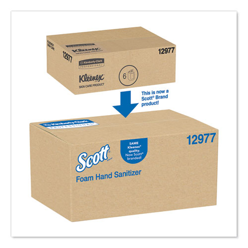 Image of Scott® Essential Alcohol-Free Foam Hand Sanitizer, 1,000 Ml Cassette, Unscented, 6/Carton
