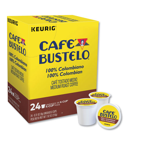 Cafã© Bustelo 100 Percent Colombian K-Cups, 24/Box