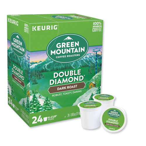 Image of Green Mountain Coffee® Double Black Diamond Extra Bold Coffee K-Cups, 96/Carton