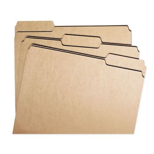 Heavyweight Kraft File Folders, 1/3-Cut Tabs, Letter Size, 17 pt. Kraft, 50/Box