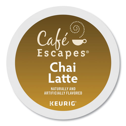Image of Cafã© Escapes® Cafe Escapes Chai Latte K-Cups, 24/Box