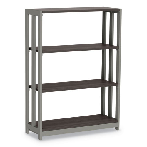 Image of Linea Italia® Trento Line Bookcase, Three-Shelf, 31.5W X 11.63D X 43.25H, Mocha