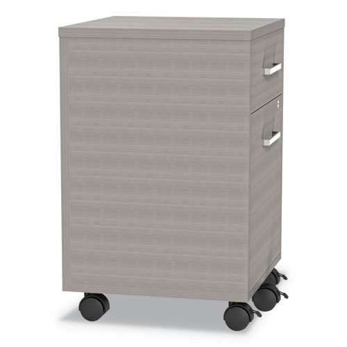 Image of Linea Italia® Urban Mobile File Pedestal, Left Or Right, 2-Drawers: Box/File, Legal/A4, Ash, 16" X 15.25" X 23.75"