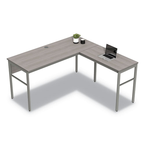 Image of Linea Italia® Urban Series L- Shaped Desk, 59" X 59" X 29.5", Ash