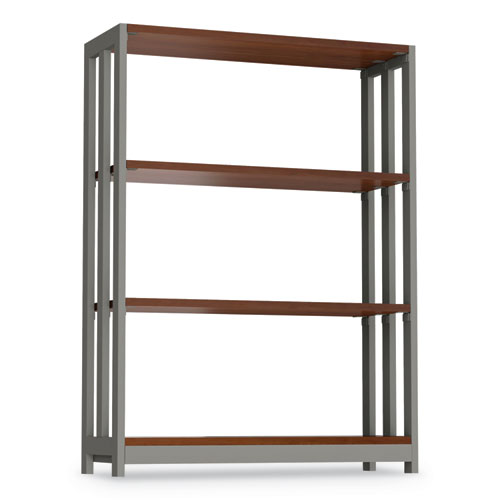 Image of Linea Italia® Trento Line Bookcase, Three-Shelf, 31.5W X 11.5D X 43.25H, Cherry