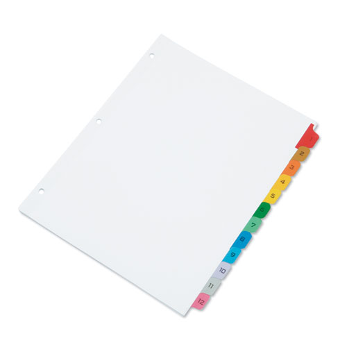 7530016215258 SKILCRAFT Table of Contents Indexes, 12-Tab, 1 to 12, 11 x 8.5, White, 1 Set