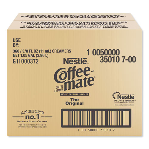 Liquid Coffee Creamer, Original, 0.38 oz Mini Cups, 360/Carton