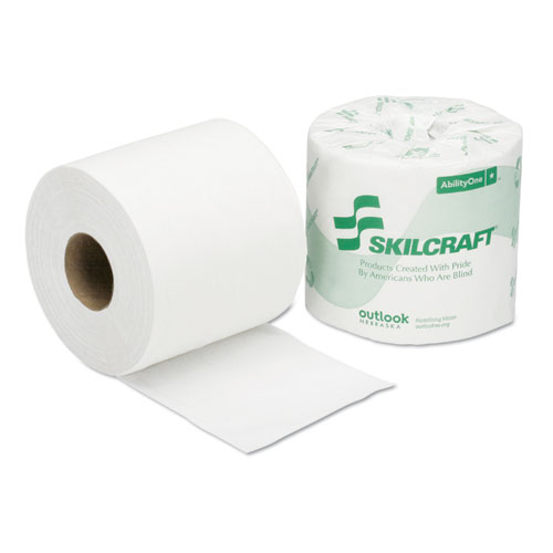 8540013800690, SKILCRAFT, Toilet Tissue, Septic Safe, 2-Ply, White, 550 Sheets/Roll, 80 Rolls/Box