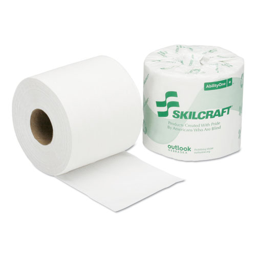 8540015547678, SKILCRAFT, Toilet Tissue, Septic Safe, 2-Ply, White, 550 Sheets/Roll, 40 Rolls/Box