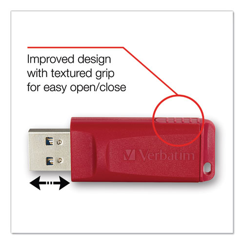 Store n Go USB Flash Drive, 64 GB, Red