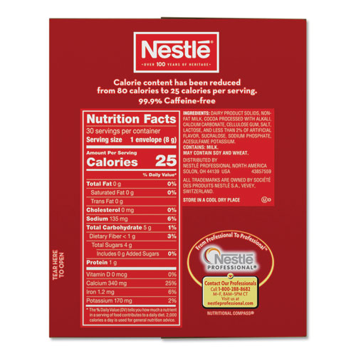 No-Sugar-Added Hot Cocoa Mix Envelopes, Rich Chocolate, 0.28 oz