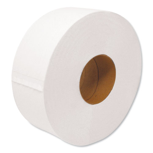 GEN JRT Jumbo Bath Tissue, Septic Safe, 1-Ply, White, 3.63" x 2,250 ft, 6 Rolls/Carton
