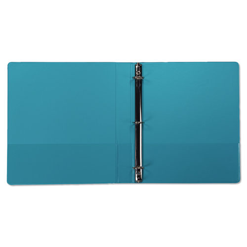 Earth’s Choice Plant-Based Durable Fashion View Binder, 3 Rings, 1" Capacity, 11 x 8.5, Turquoise, 2/Pack