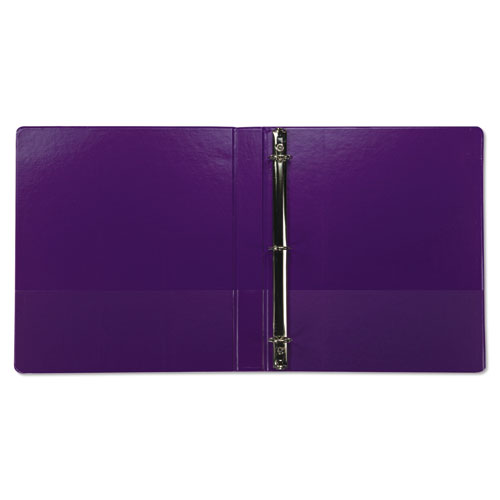 Earth’s Choice Biobased Durable Fashion View Binder, 3 Rings, 1" Capacity, 11 x 8.5, Purple, 2/Pack
