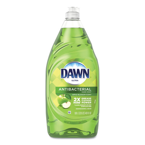 Image of Ultra Antibacterial Dishwashing Liquid, Apple Blossom, 40 oz Bottle