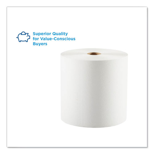 Pacific Blue Basic  Nonperf Paper Towels, 1-Ply, 7.78 x 1,000 ft, White, 6 Rolls/Carton