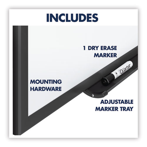 Classic Series Total Erase Dry Erase Boards, 36 x 24, White Surface, Black Aluminum Frame