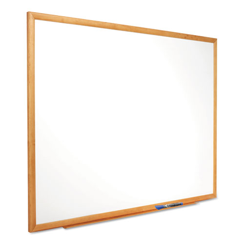 Classic Series Total Erase Dry Erase Boards, 36 x 24, White Surface, Oak Fiberboard Frame