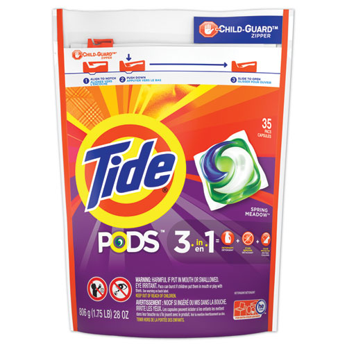 Pods, Laundry Detergent, Spring Meadow, 35/pack