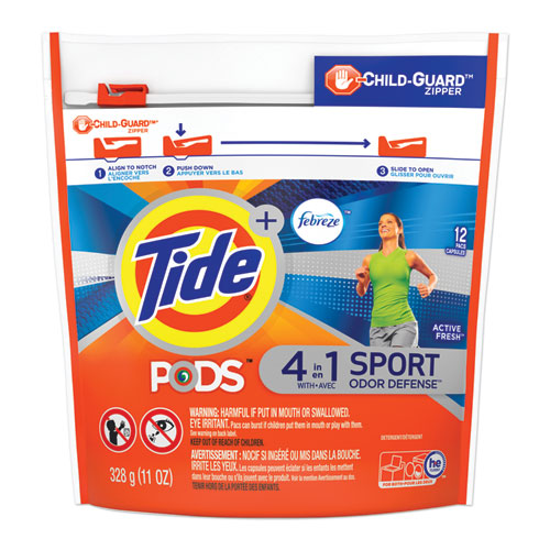 Pods, Laundry Detergent, Active Fresh, 12/pack, 6/carton