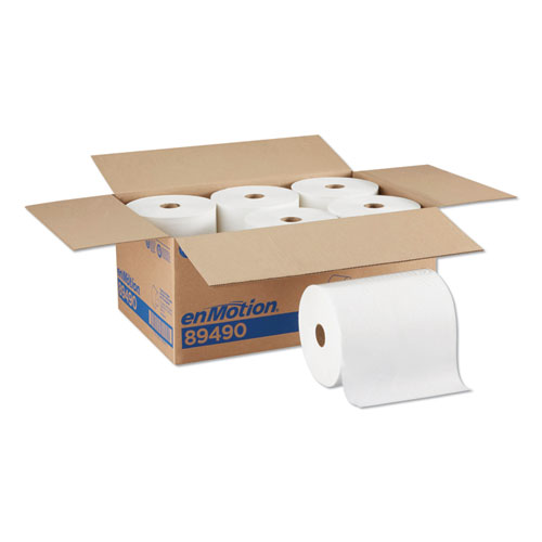 EnMotion Paper Towel High Capacity Rolls, 1-Ply, 10" x 800 ft, White, 6 Rolls/Carton