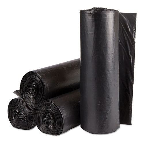 HIGH-DENSITY COMMERCIAL CAN LINERS, 30 GAL, 16 MICRONS, 30" X 37", BLACK, 500/CARTON