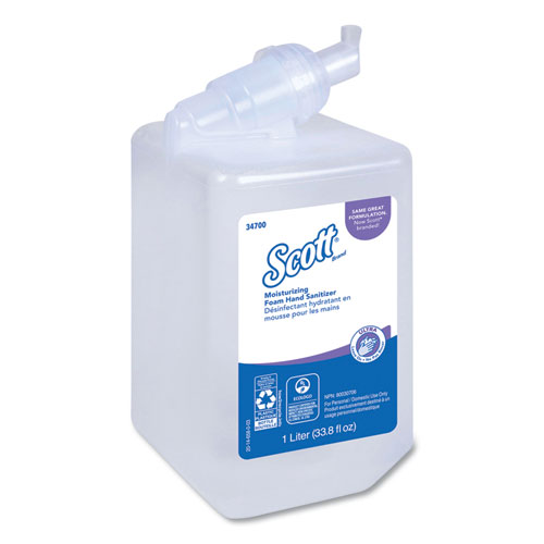 Scott® Control Super Moisturizing Foam Hand Sanitizer, 1,000 mL Refill, Unscented, 6/Carton