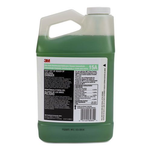 3M™ Non-Acid Disinfectant Bathroom Cleaner Concentrate, 0.5 gal Bottle, 4/Carton