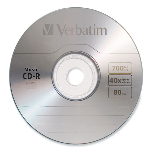 CD-R Music Recordable Disc, 700 MB/80 min, 40x, Spindle, Silver ...