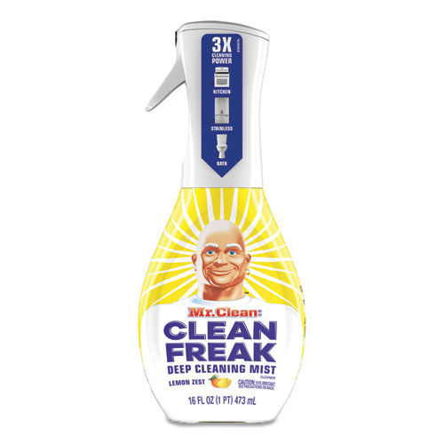 Mr. Clean® Clean Freak Deep Cleaning Mist Multi-Surface Spray, Lemon, 16 oz Spray Bottle, 6/Carton