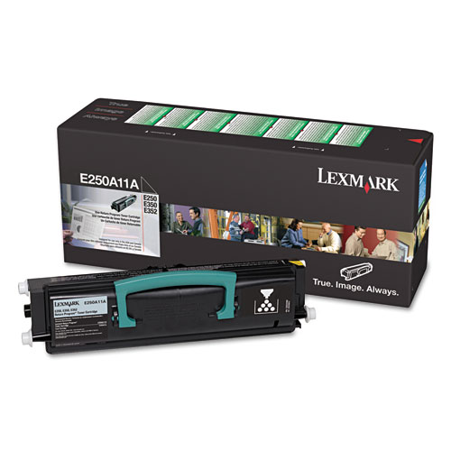 Lexmark™ E250A11A Toner, 3500 Page-Yield, Black