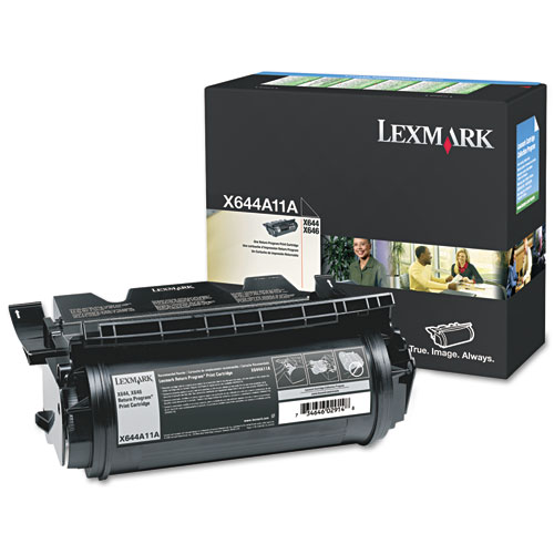 Lexmark™ X644A11A Return Program Toner, 10000 Page-Yield, Black