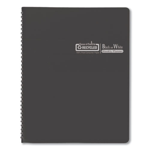 Image of House Of Doolittle™ Black-On-White Photo Weekly Appointment Book, Landscapes Photography, 11 X 8.5, Black Cover, 12-Month (Jan To Dec): 2024