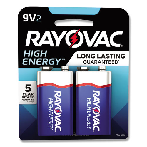Rayovac® High Energy Premium Alkaline 9V Batteries, 2/Pack