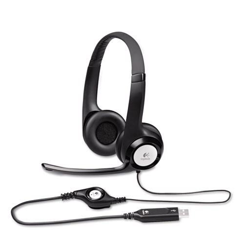 Image of H390 Binaural Over The Head USB Headset with Noise-Canceling Microphone, Black