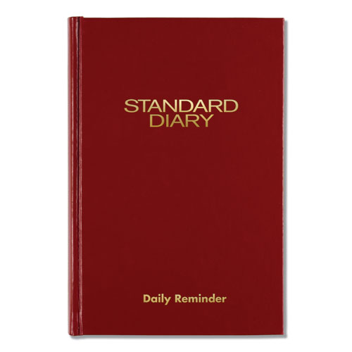 Standard Diary Recycled Daily Reminder, Red, 7 1/2 x 5 1/8, 2020 | by Plexsupply