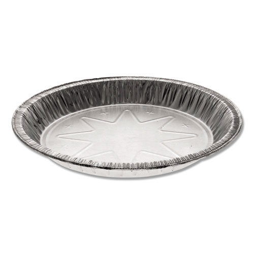 Round Aluminum Carryout Containers, 10 Diameter x 1.09h, Silver, 400/Carton