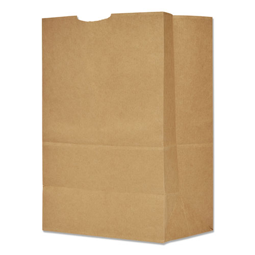 Image of General Grocery Paper Bags, 75 Lb Capacity, 1/6 Bbl, 12" X 7" X 17", Kraft, 400 Bags