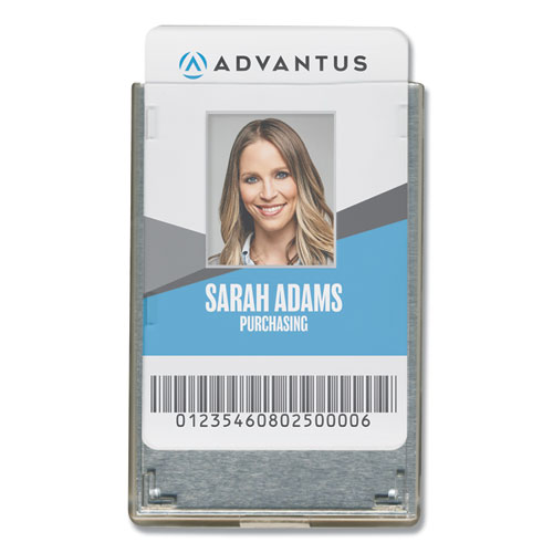 Advantus ID Badge Holder/Convention Pouch, Vertical, 48 Cord, 12/Pack #  AVT75453