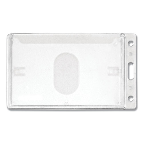 Frosted Rigid Badge Holder, 2.5 x 4.13, Clear, Vertical, 25/Box