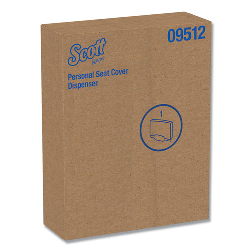 Image of Scott® Personal Seat Cover Dispenser, 16.6 X 2.5 X 12.3, Stainless Steel