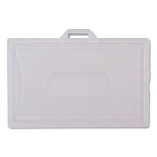 Image of ID Card Holders, Horizontal, Clear 3.68" x 2.25" Holder, 3.38" x 2.13" Insert, 25/Pack