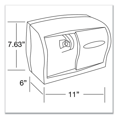 Pro Coreless SRB Tissue Dispenser, 7 1/10 x 10 1/10 x 6 2/5, Stainless Steel