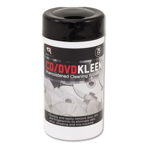 Cd/dvd Kleen Cleaner Wet Wipes, 5 1/4 X 5 3/4, 75/tub