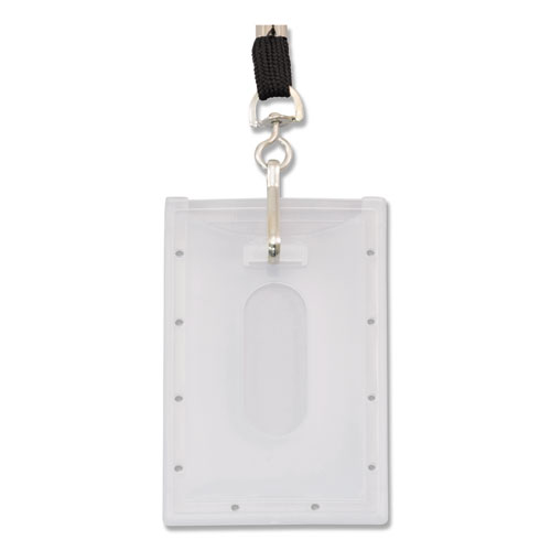 Image of Advantus Clear Id Card Holder, Horizontal, Clear 2.31" X 3.69" Holder, 2.13" X 3.38" Insert, 25/Pack