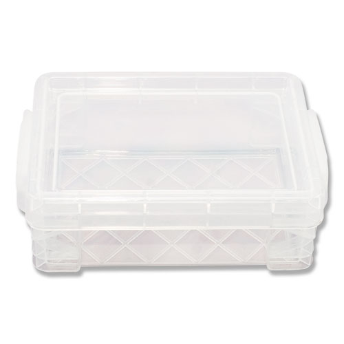 Advantus Super Stacker Crayon Box, Plastic, 4.75 x 3.5 x 1.6, Clear